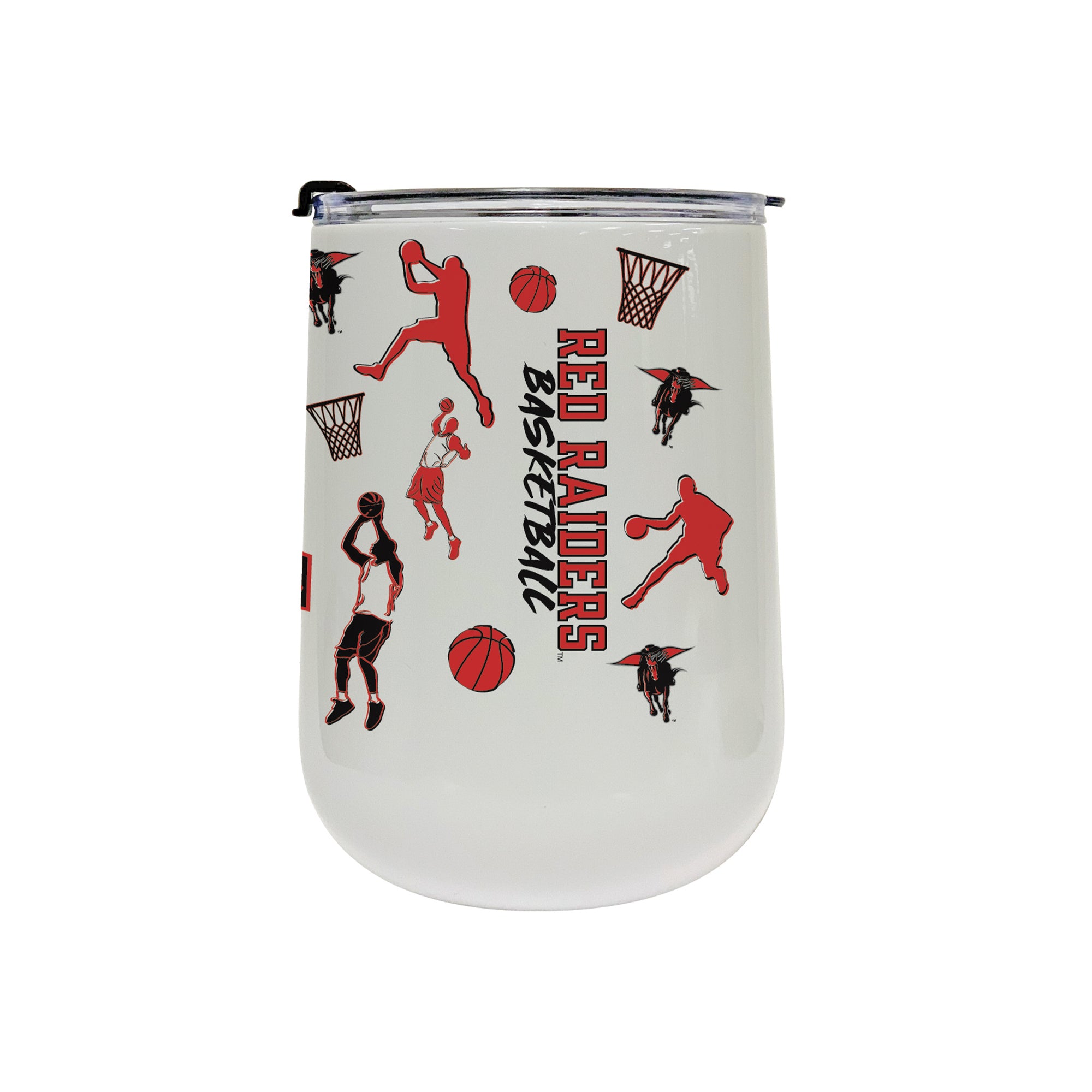 18oz Texas Tech Red Raiders Basketball Sketch Stainless Tumbler