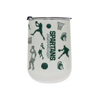 18oz Michigan State Spartans Basketball Sketch Stainless Tumbler