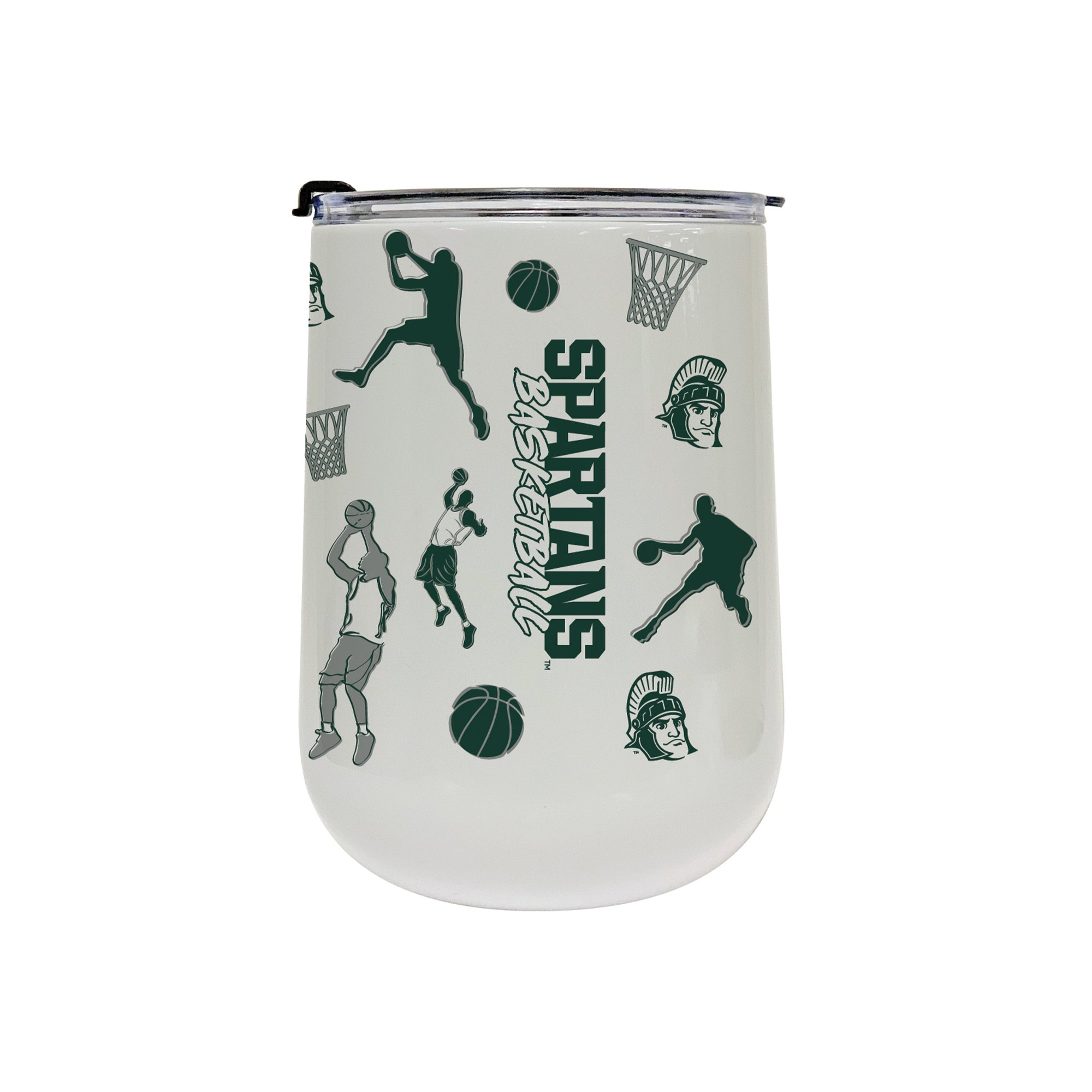18oz Michigan State Spartans Basketball Sketch Stainless Tumbler