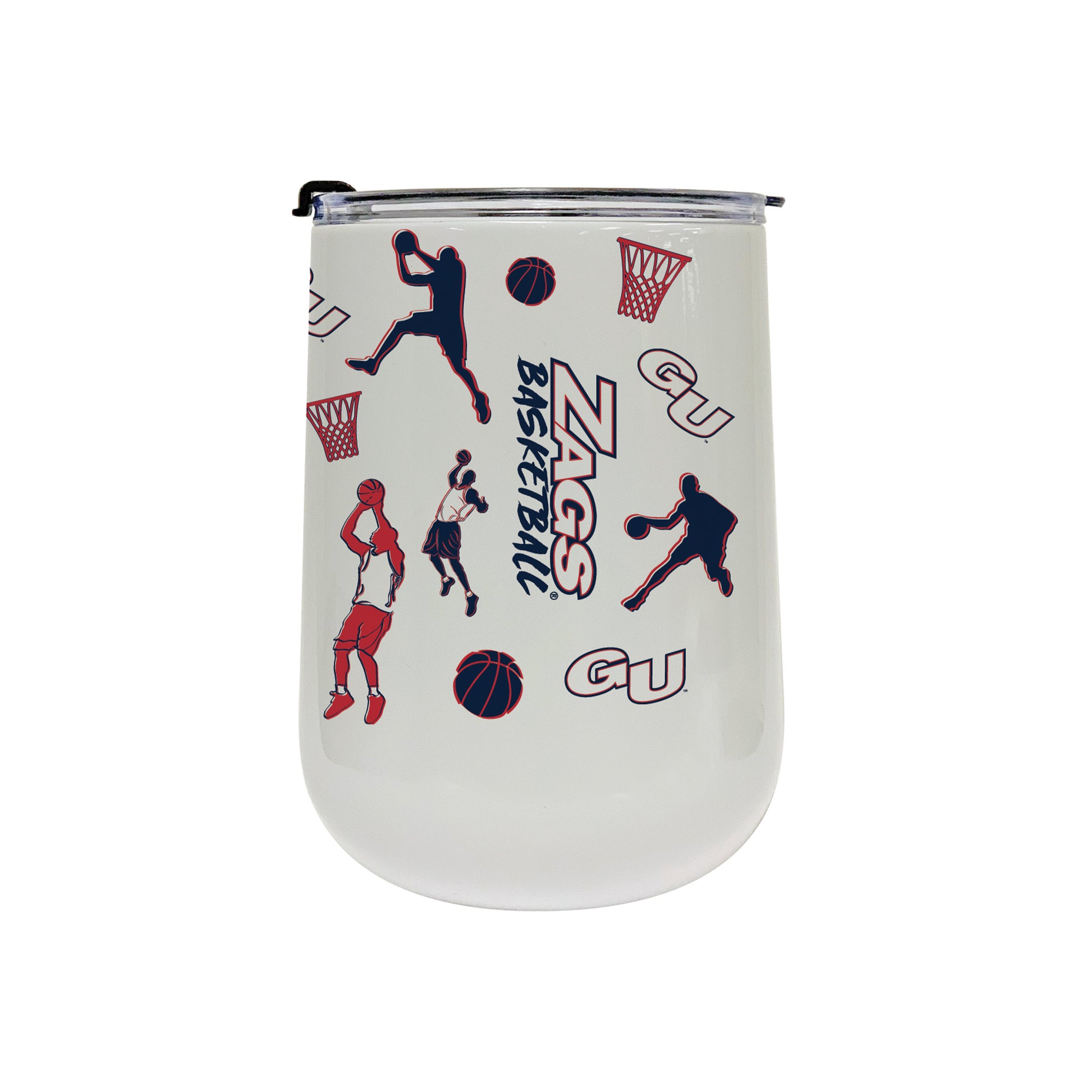 18oz Gonzaga Bulldogs Basketball Sketch Stainless Tumbler