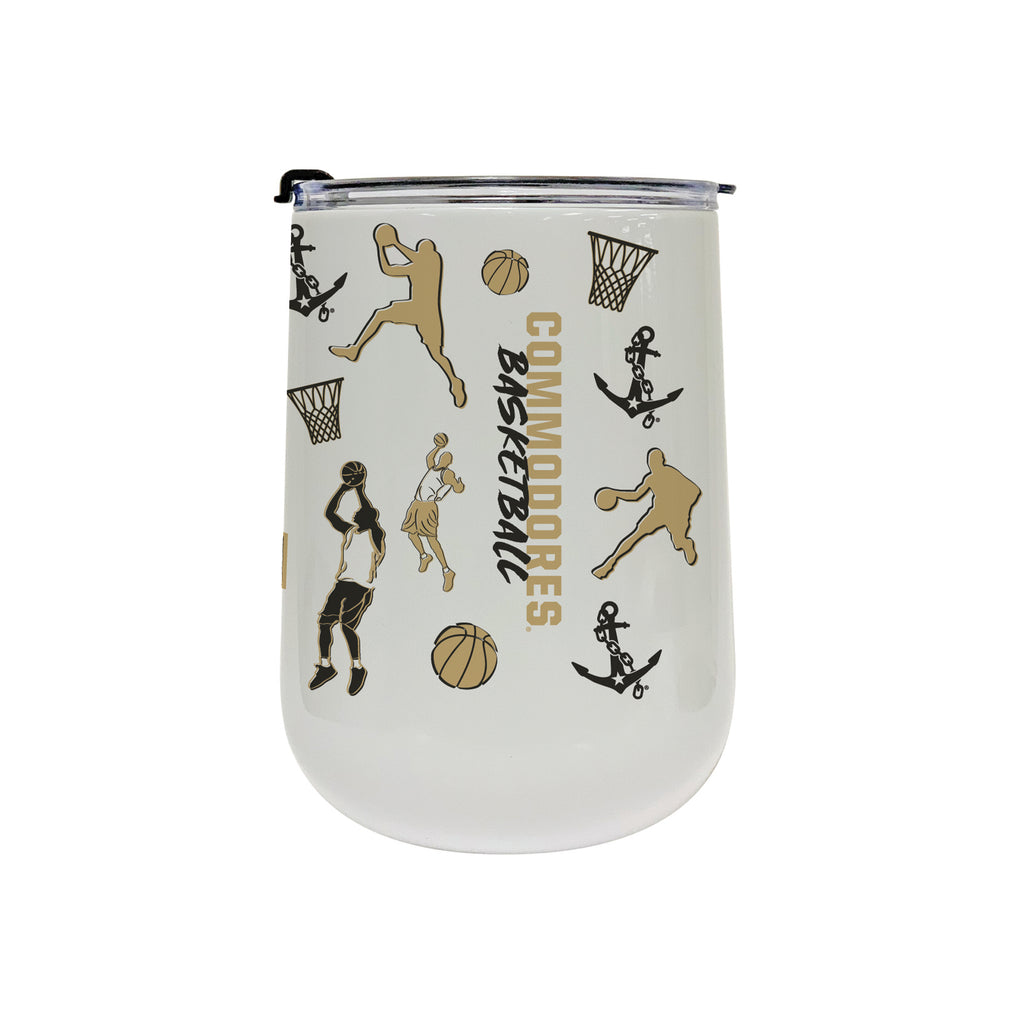 18oz Vanderbilt Commodores Basketball Sketch Stainless Tumbler