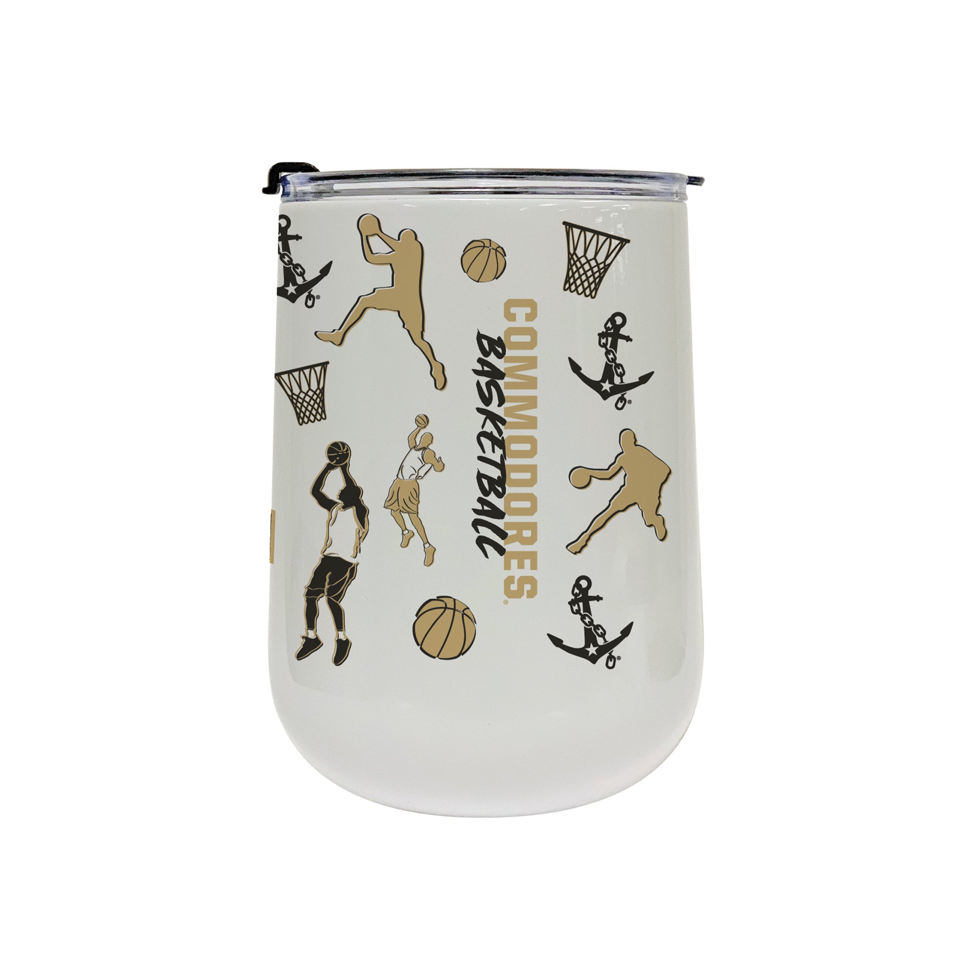 18oz Vanderbilt Commodores Basketball Sketch Stainless Tumbler