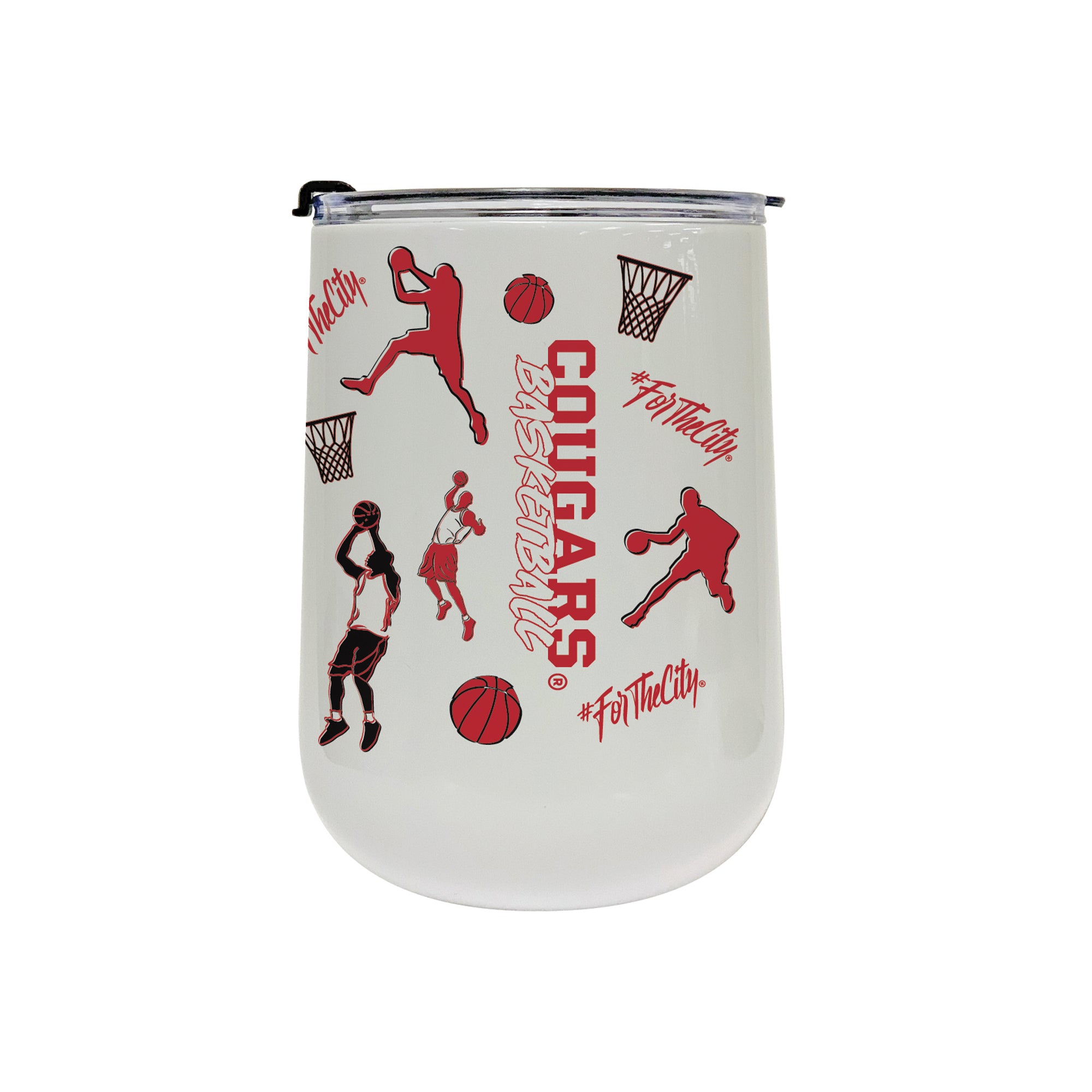 18oz Houston Cougars Basketball Sketch Stainless Tumbler