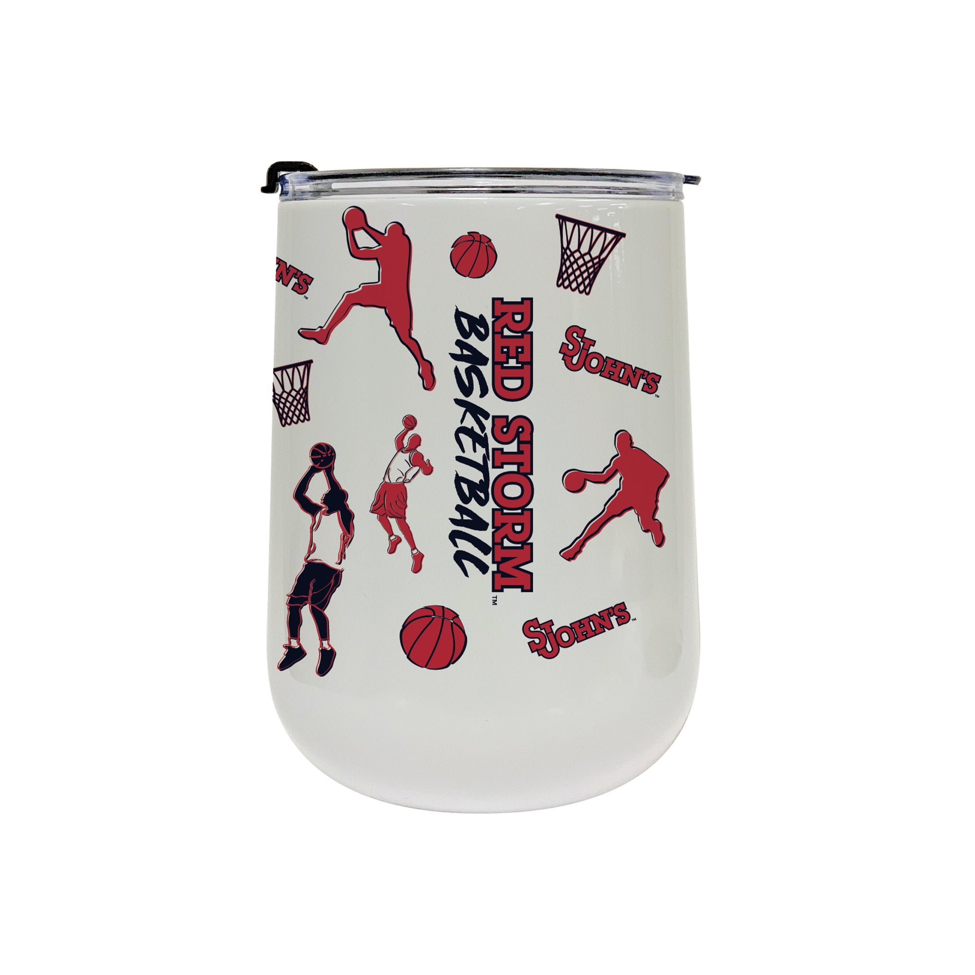 18oz St. Johns Basketball Sketch Stainless Tumbler