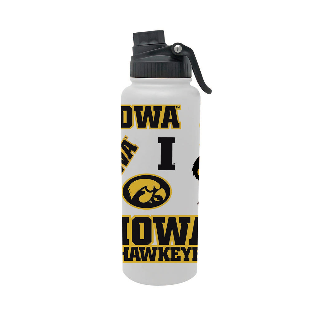 Iowa Hawkeyes 34oz Stainless Steel Medley Aqua Bottle