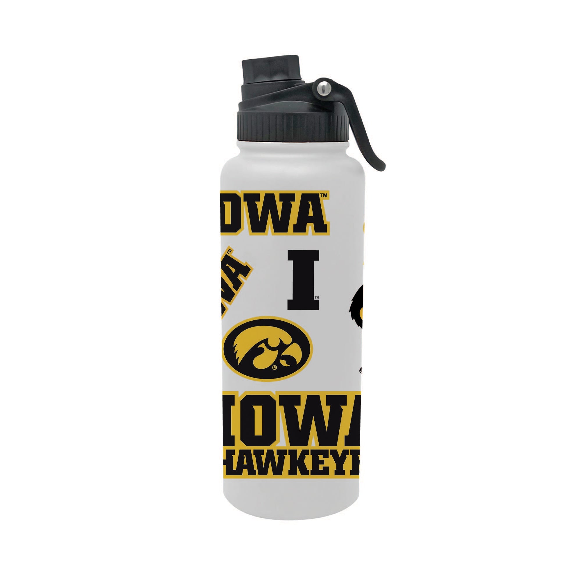 Iowa Hawkeyes 34oz Stainless Steel Medley Aqua Bottle