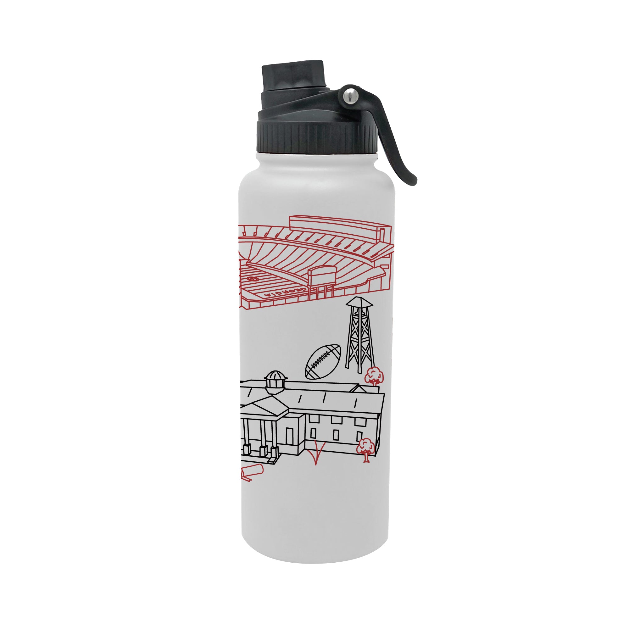 Georgia Bulldogs 34oz Campus Line Art Aqua Bottle
