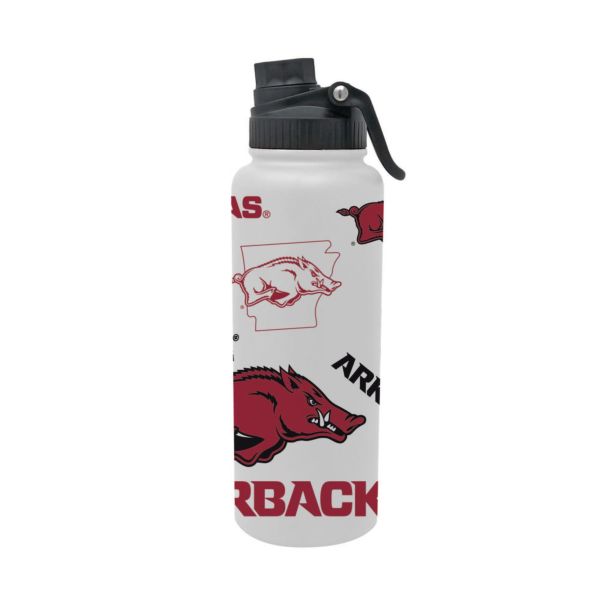 Arkansas Razorbacks 34oz Stainless Steel Medley Aqua Bottle
