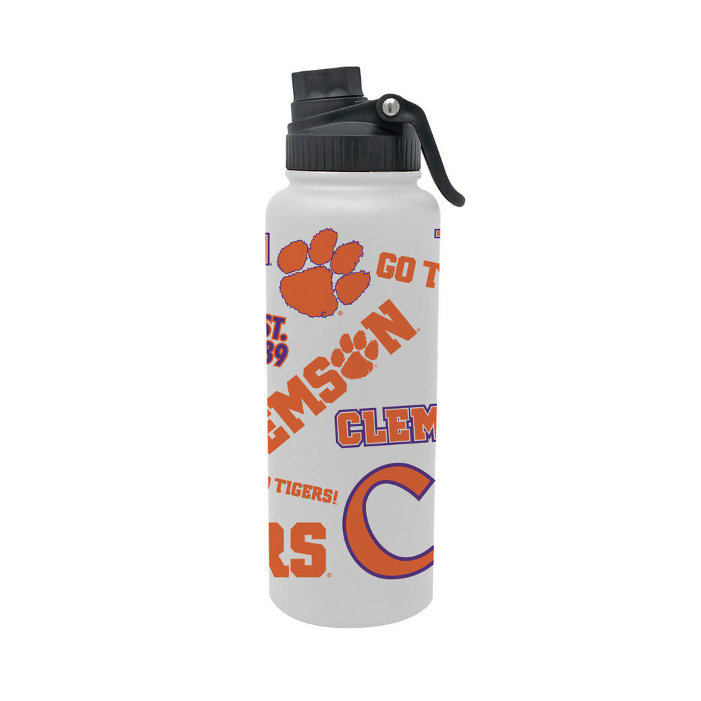 Clemson Tigers 34oz Stainless Steel Medley Aqua Bottle