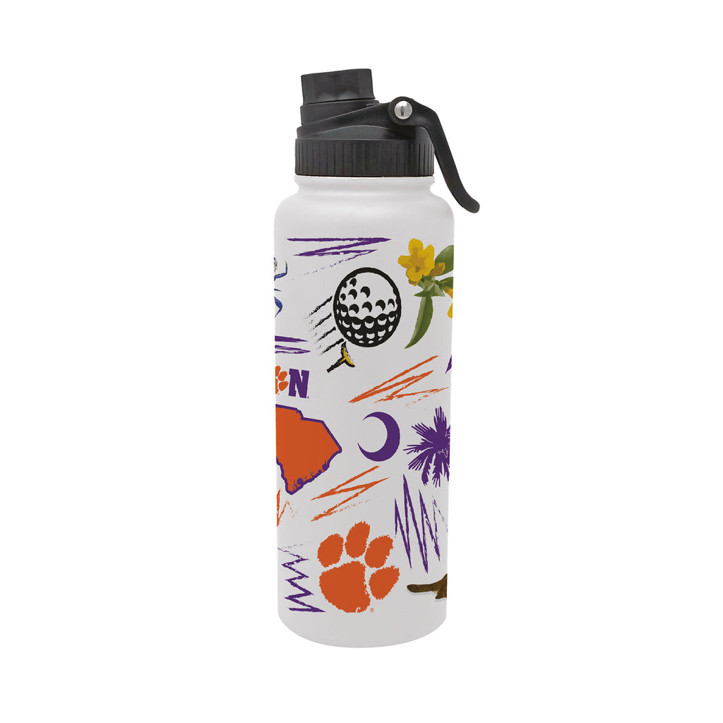 34oz Clemson Tigers Local Aqua Bottle