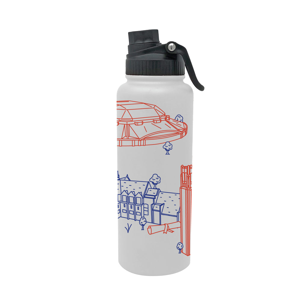 Florida Gators 34oz Campus Line Art Aqua Bottle