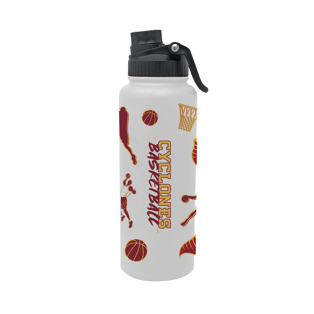 34oz Iowa State Cyclones Basketball Sketch Aqua Bottle
