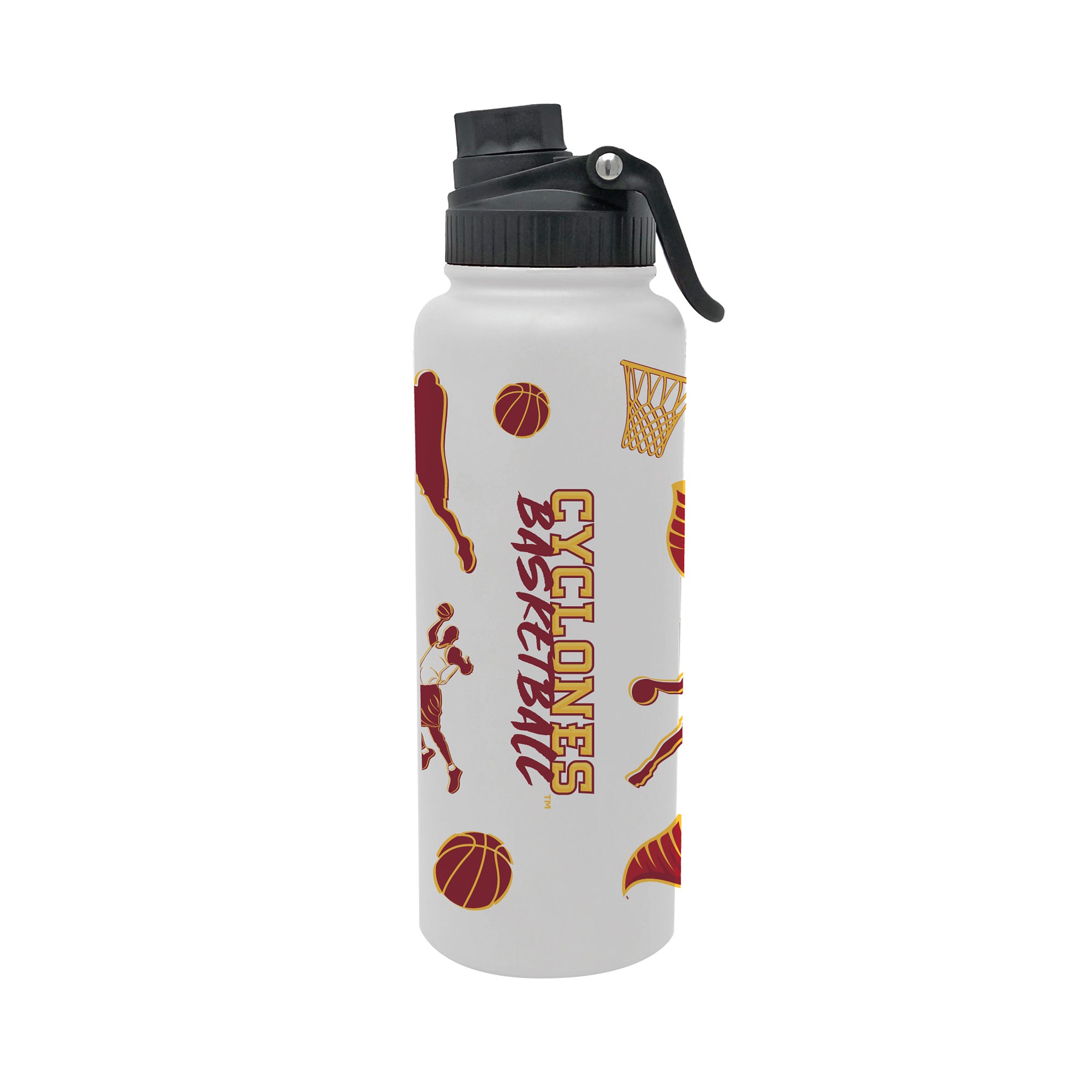 34oz Iowa State Cyclones Basketball Sketch Aqua Bottle