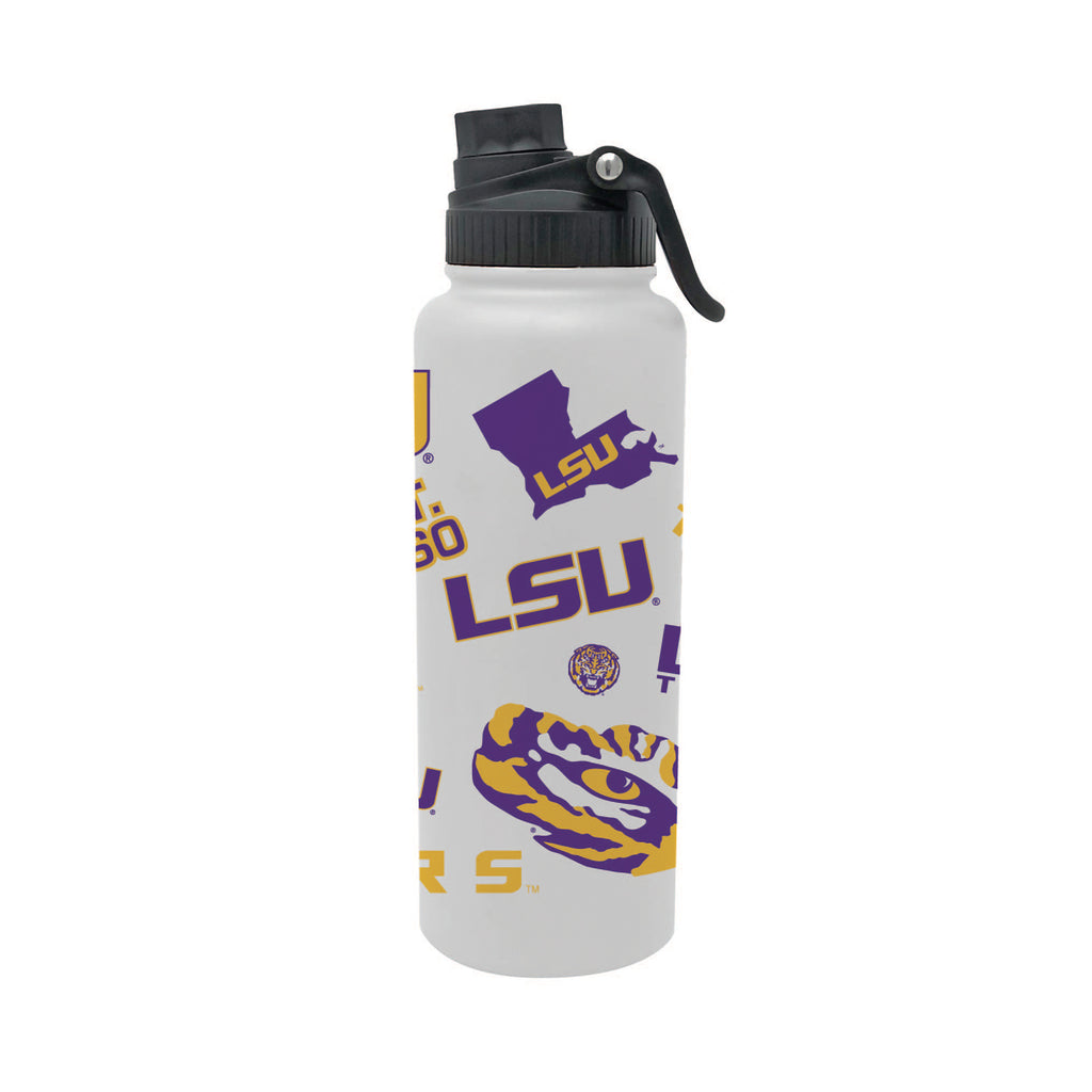 LSU Tigers 34oz Stainless Steel Medley Aqua Bottle