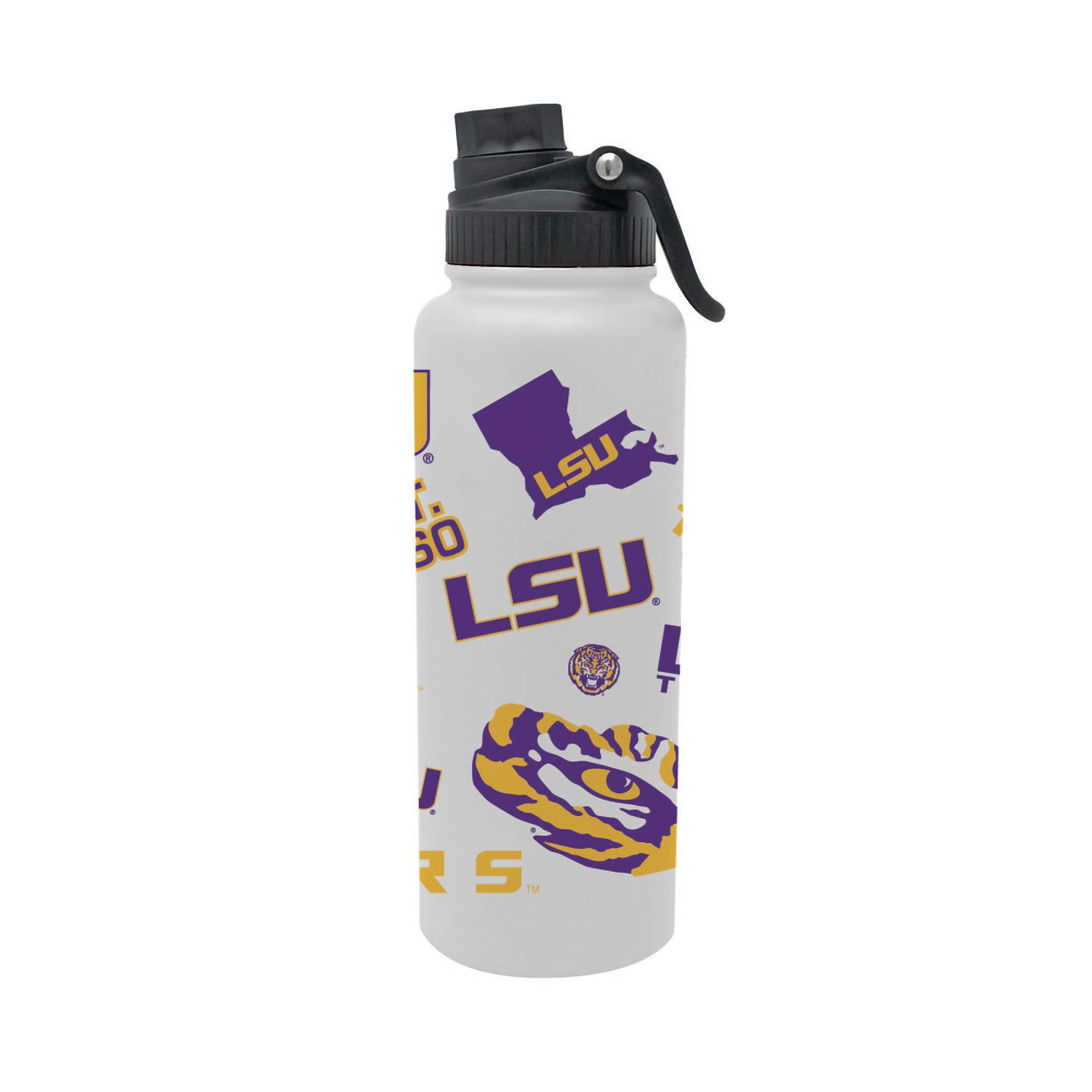 LSU Tigers 34oz Stainless Steel Medley Aqua Bottle