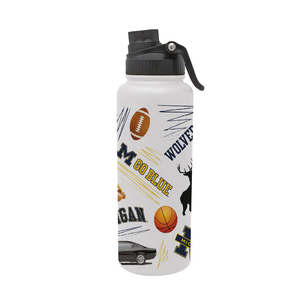 34oz Michigan Wolverines Local Aqua Bottle