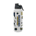 34oz Michigan Wolverines Basketball Sketch Aqua Bottle