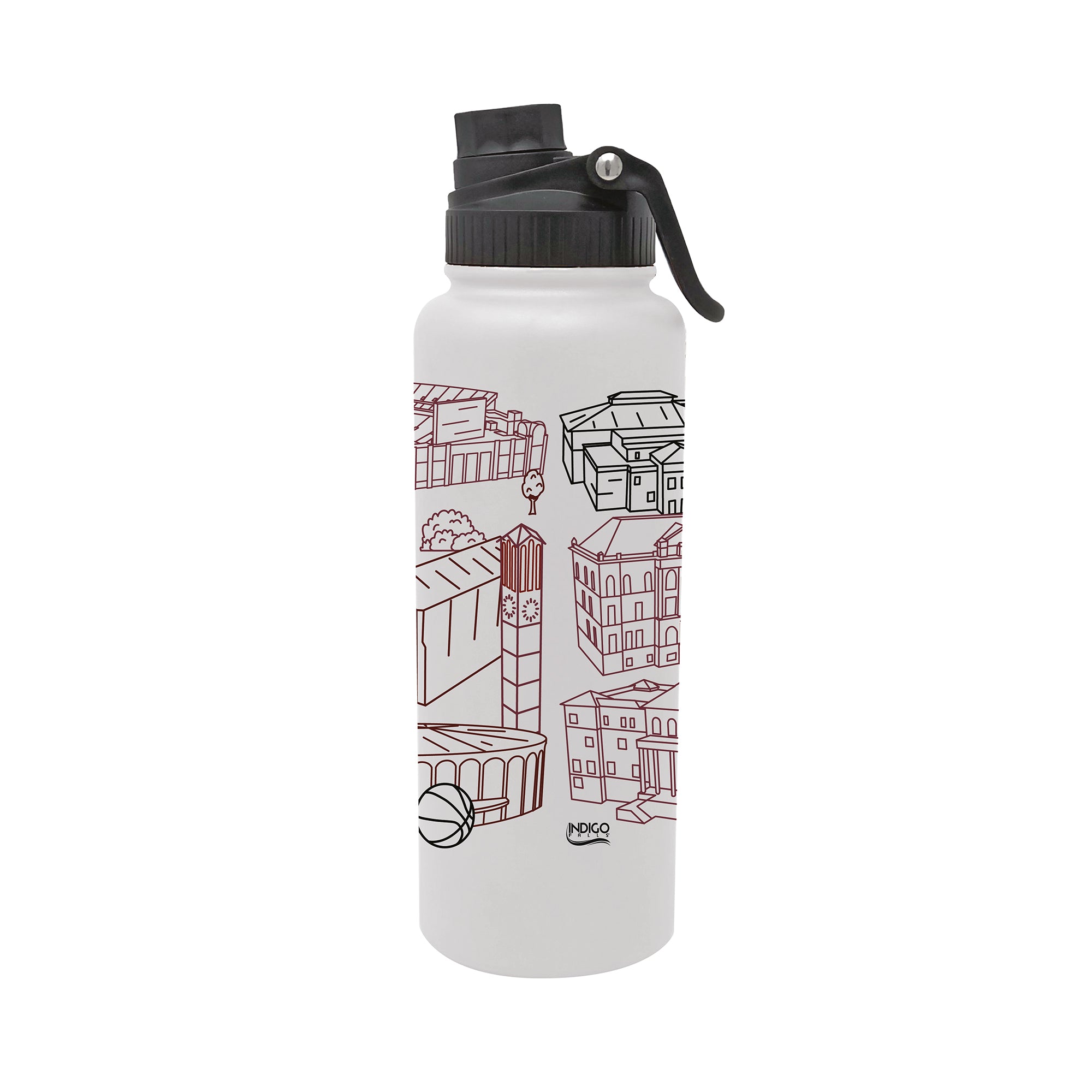 Mississippi State Bulldogs 34oz Campus Line Art Aqua Bottle