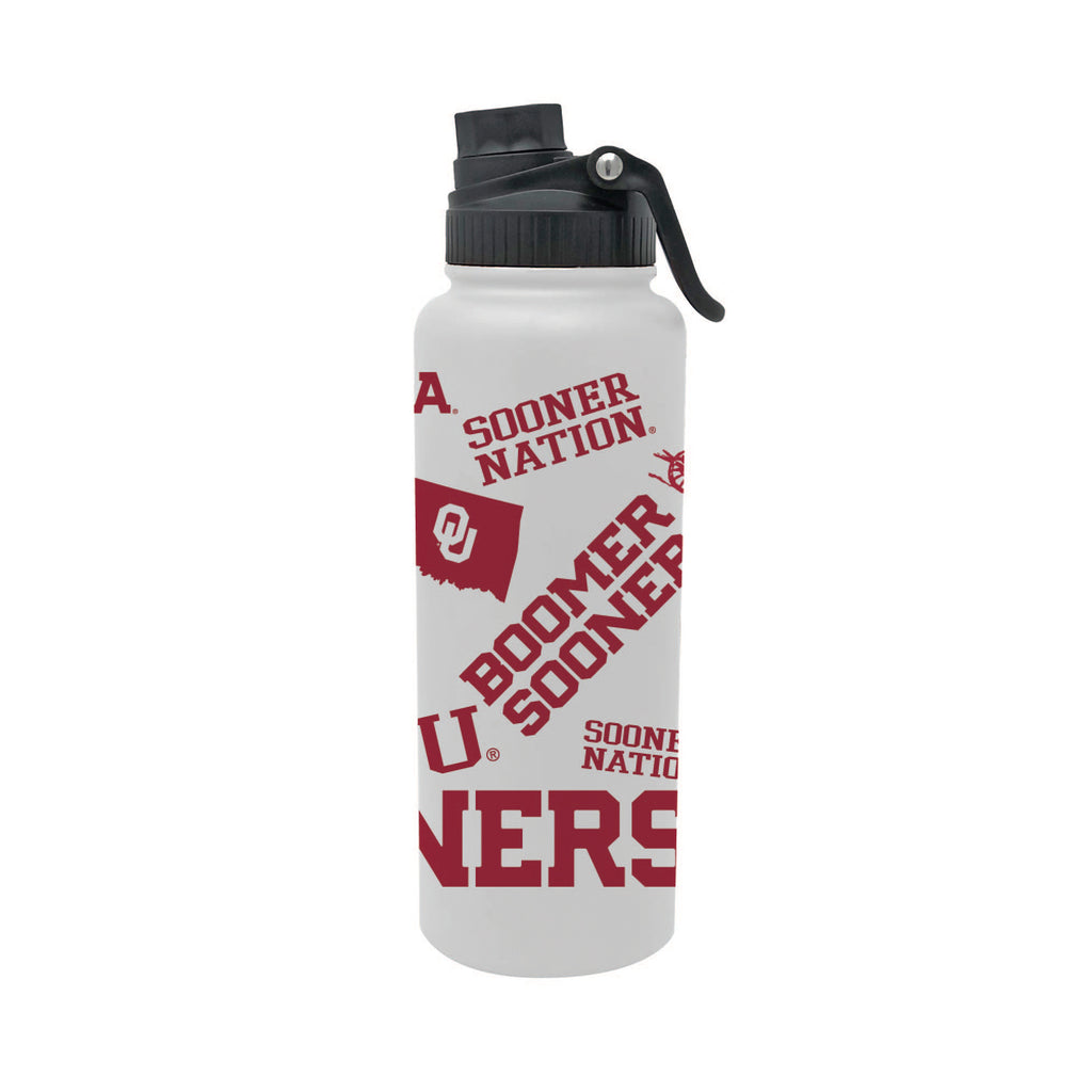 Oklahoma Sooners 34oz Stainless Steel Medley Aqua Bottle