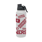 Oklahoma Sooners 34oz Stainless Steel Medley Aqua Bottle