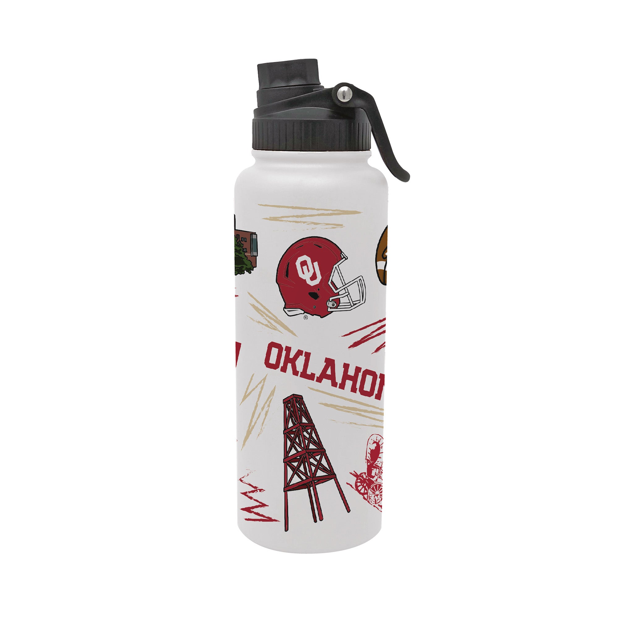 34oz Oklahoma Sooners Local Aqua Bottle