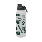 Michigan State Spartans 34oz Stainless Steel Medley Aqua Bottle