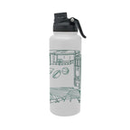 Michigan State Spartans 34oz Campus Line Art Aqua Bottle