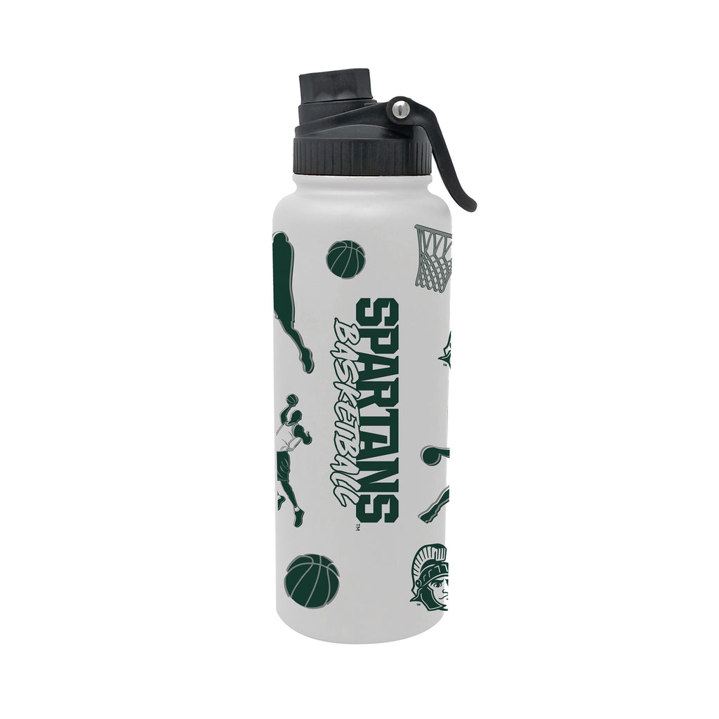 34oz Michigan State Spartans Basketball Sketch Aqua Bottle
