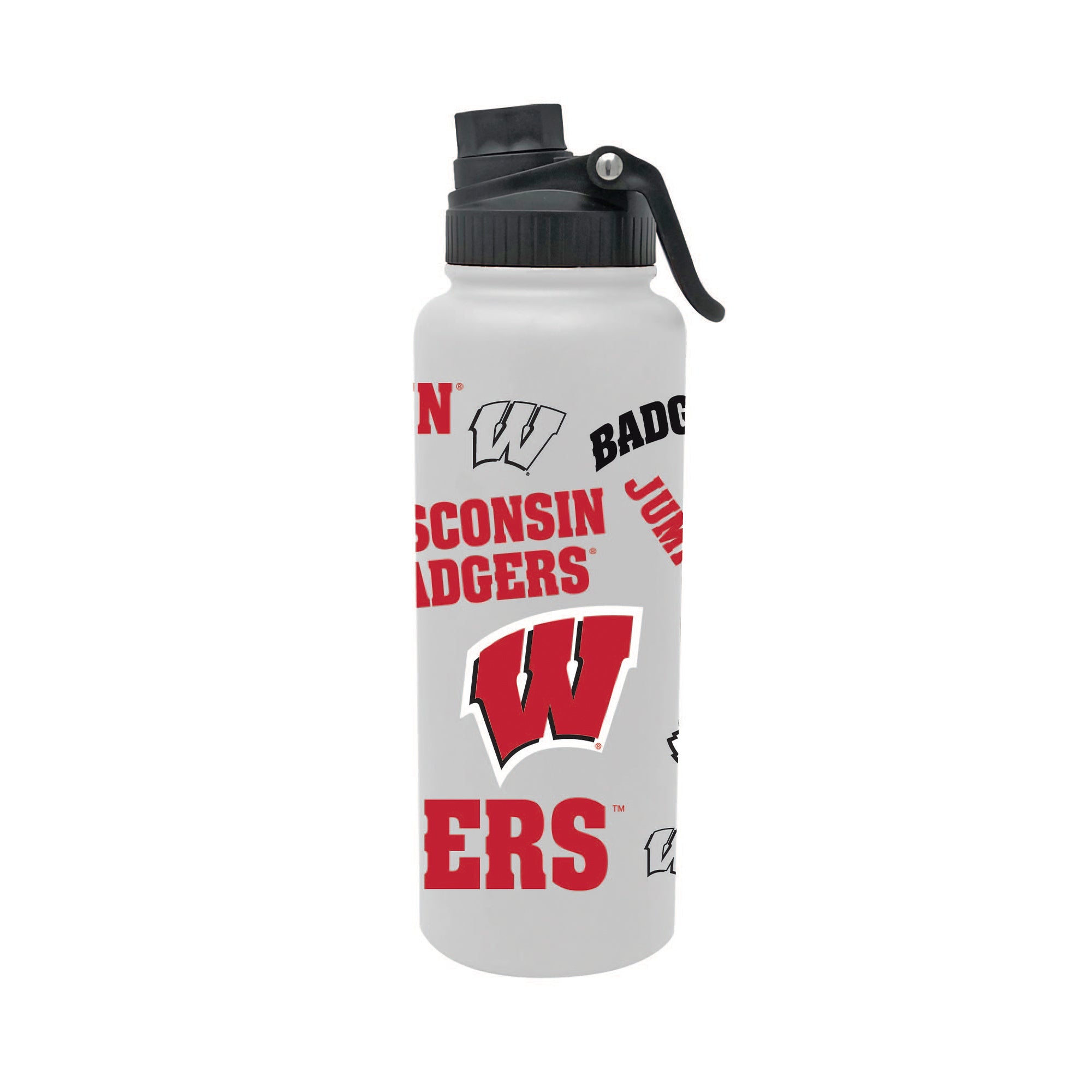 Wisconsin Badgers 34oz Stainless Steel Medley Aqua Bottle