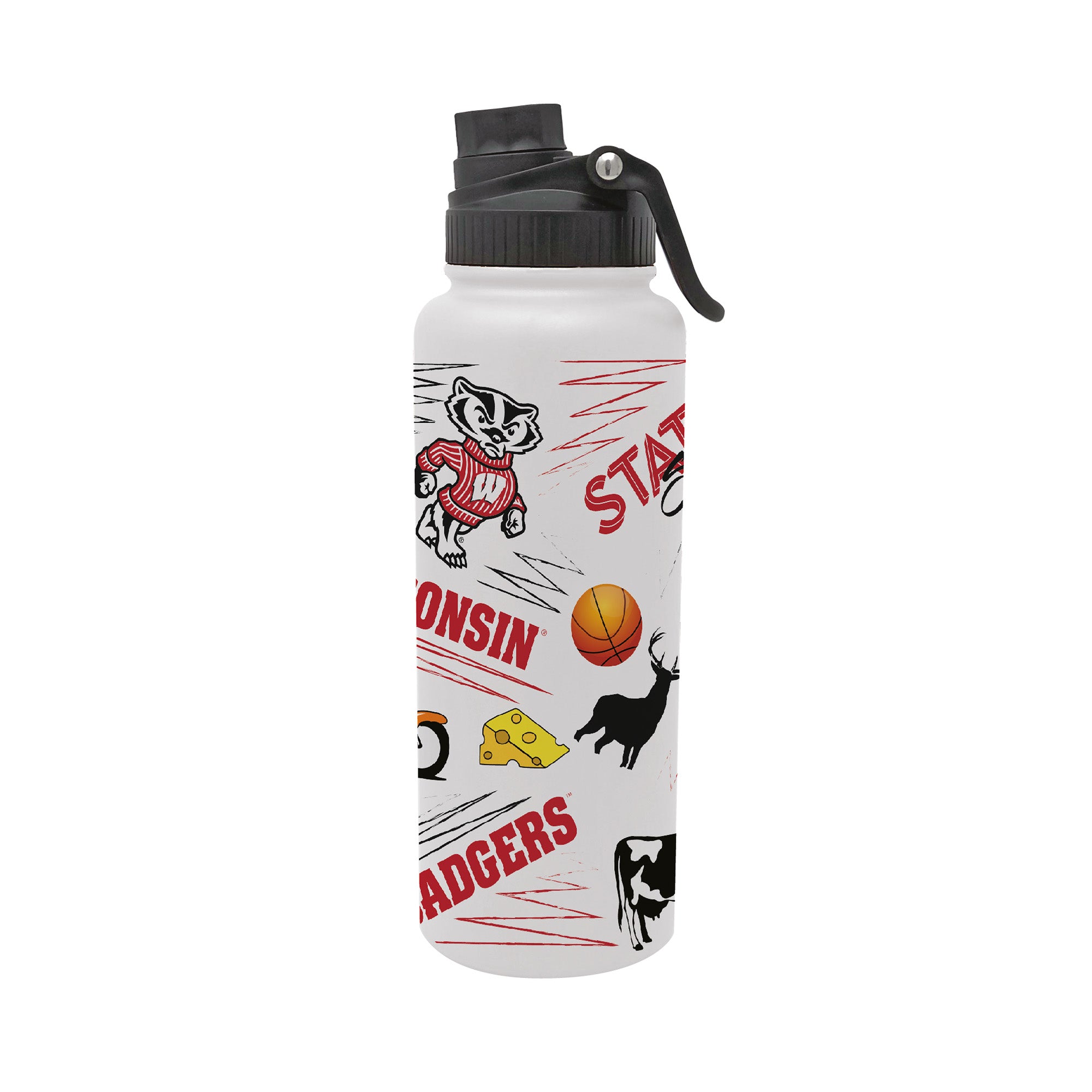 34oz Wisconsin Badgers Local Aqua Bottle