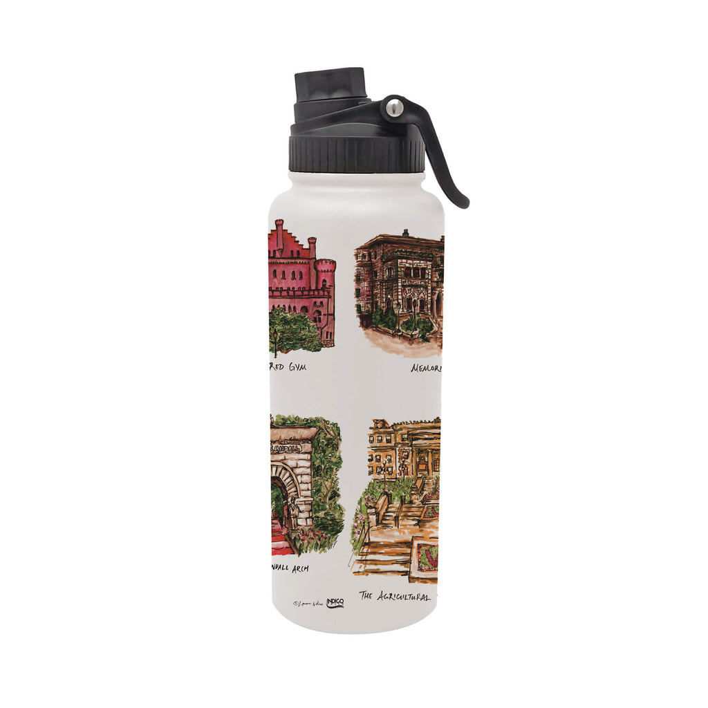 34oz Wisconsin Badgers Laura Wilcox University Collection Aqua Bottle