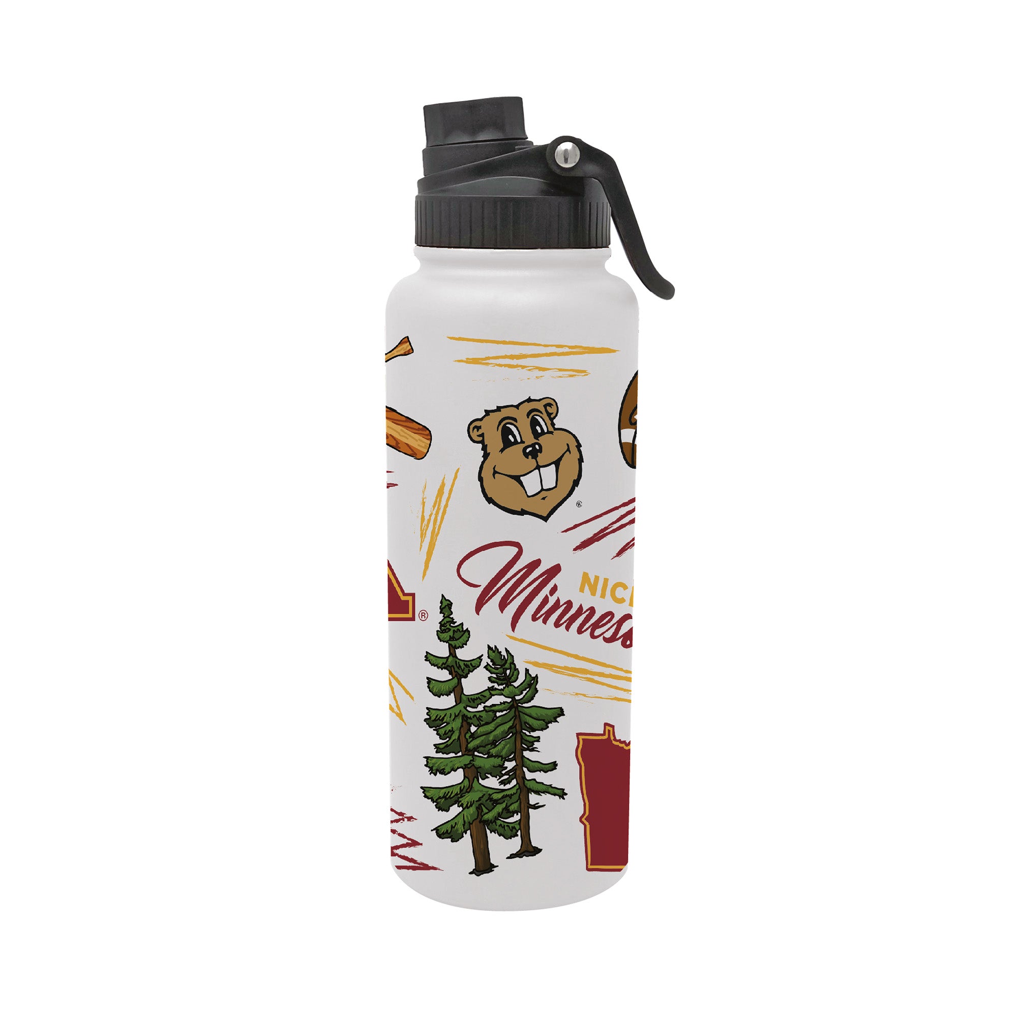 34oz Minnesota Golden Gophers Local Aqua Bottle
