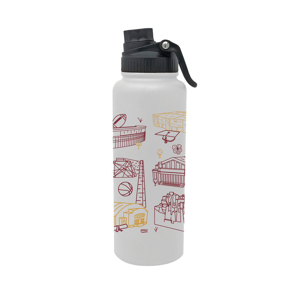 Minnesota Golden Gophers 34oz Campus Line Art Aqua Bottle