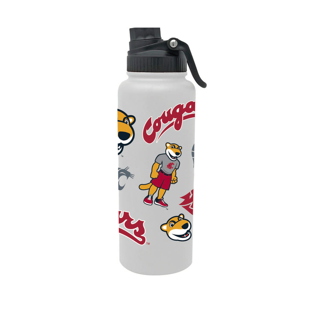 Washington State Cougars 34oz Stainless Steel Medley Aqua Bottle