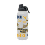 West Virginia Mountaineers 34oz Stainless Steel Medley Aqua Bottle