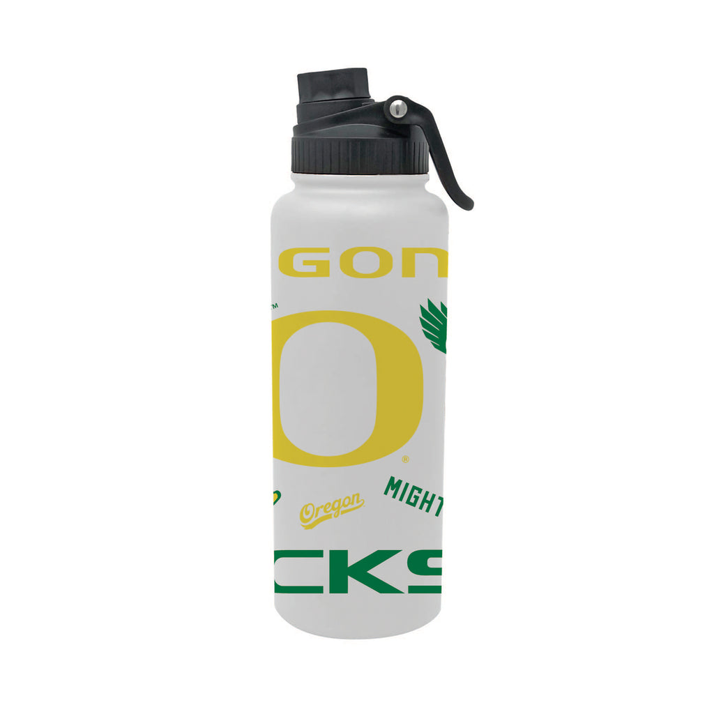 Oregon Ducks 34oz Stainless Steel Medley Aqua Bottle