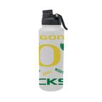 Oregon Ducks 34oz Stainless Steel Medley Aqua Bottle