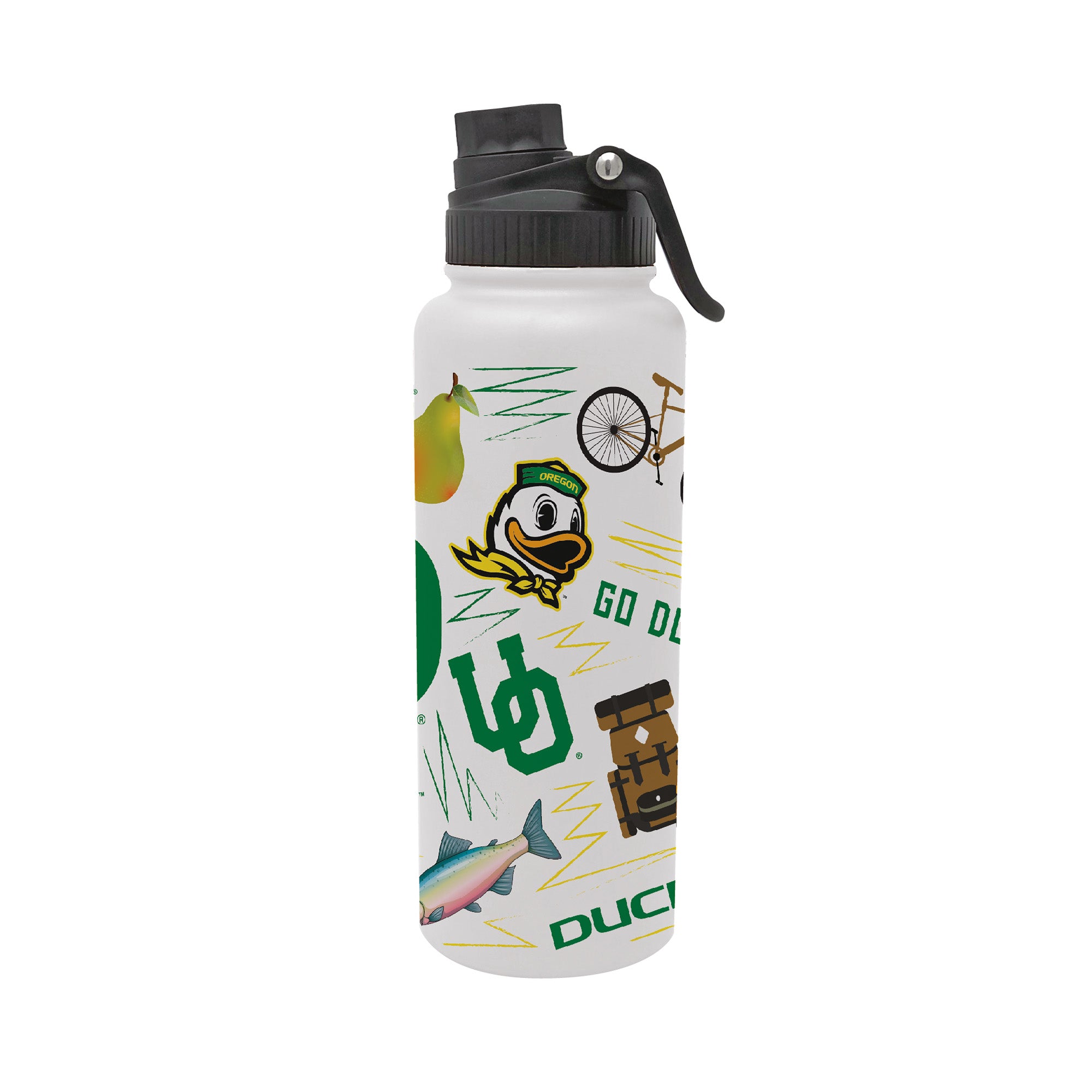 34oz Oregon Ducks Local Aqua Bottle