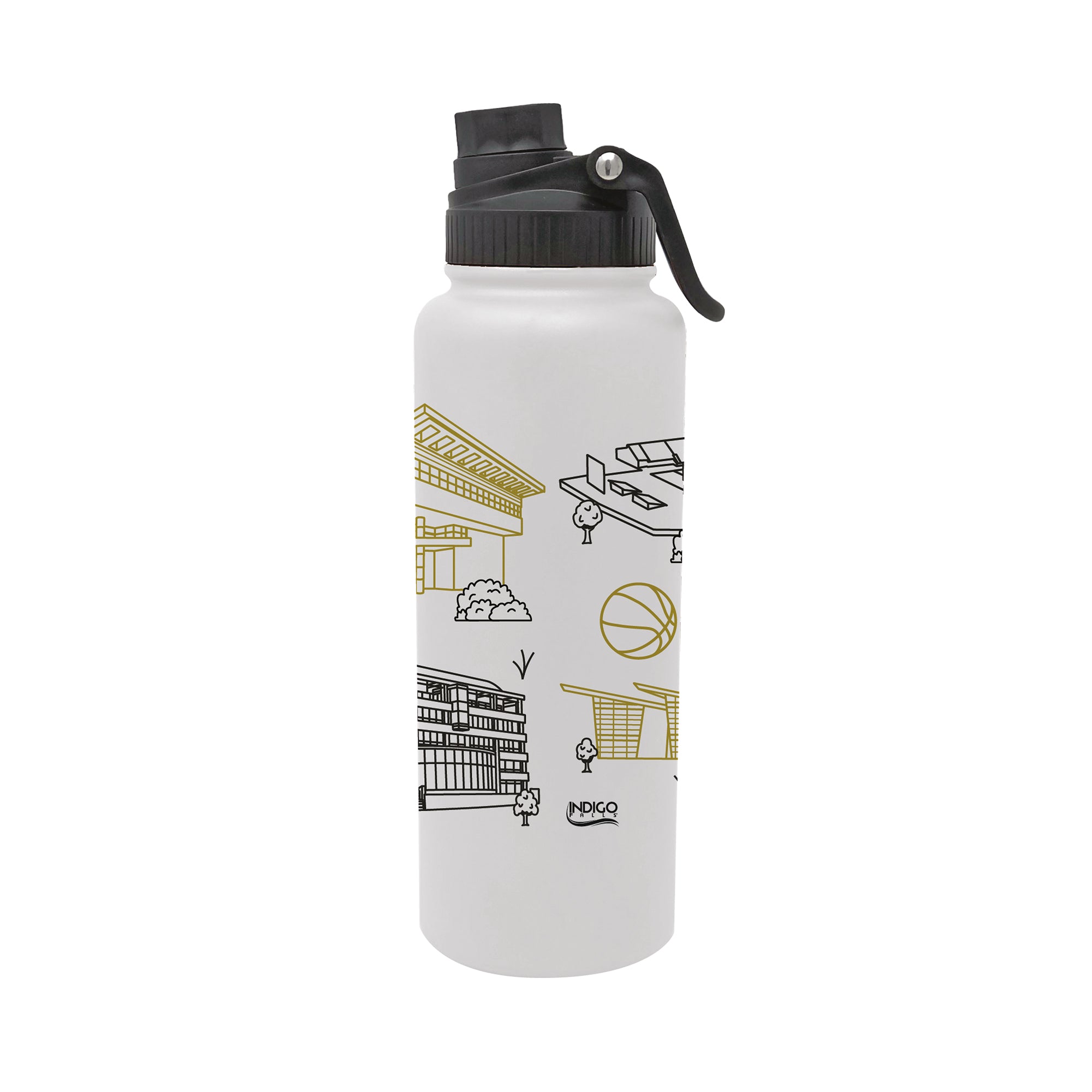 Kennesaw State Owls 34oz Campus Line Art Aqua Bottle