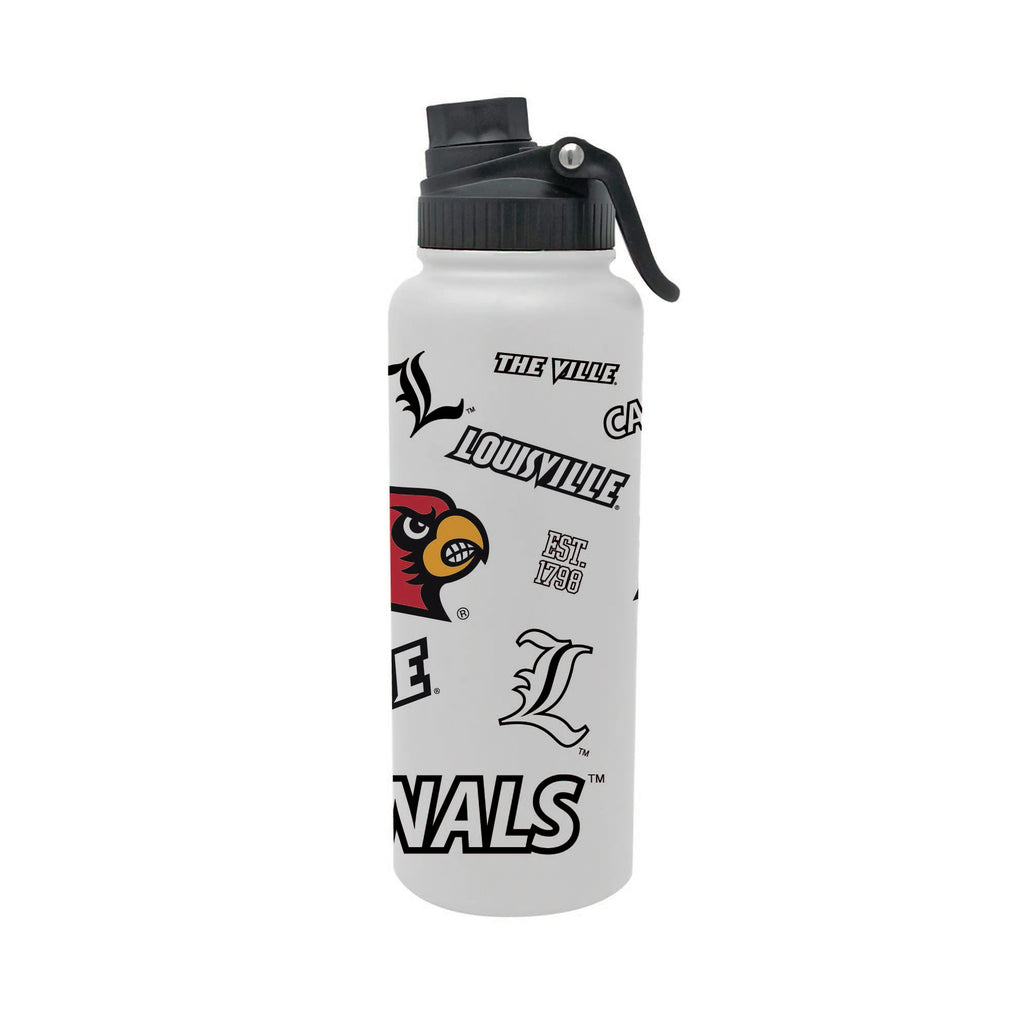 Louisville Cardinals 34oz Stainless Steel Medley Aqua Bottle