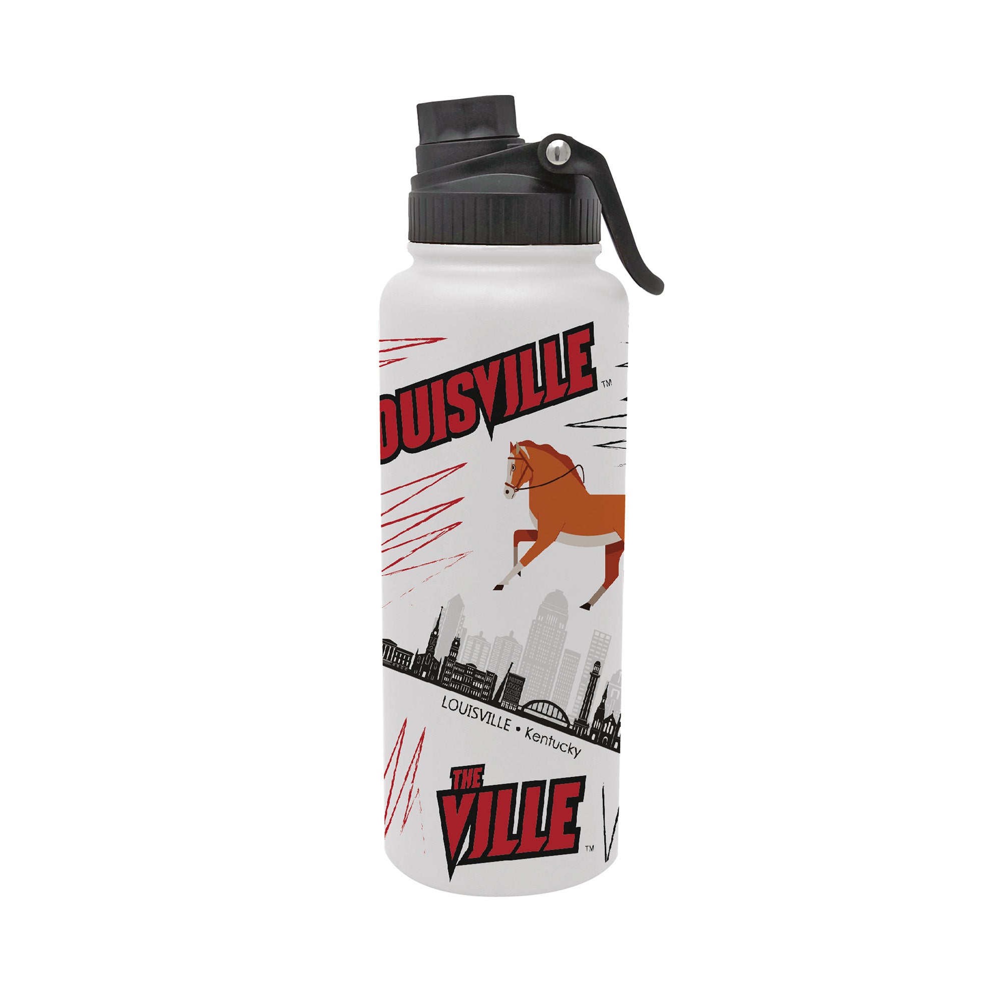 34oz Louisville Cardinals Local Aqua Bottle