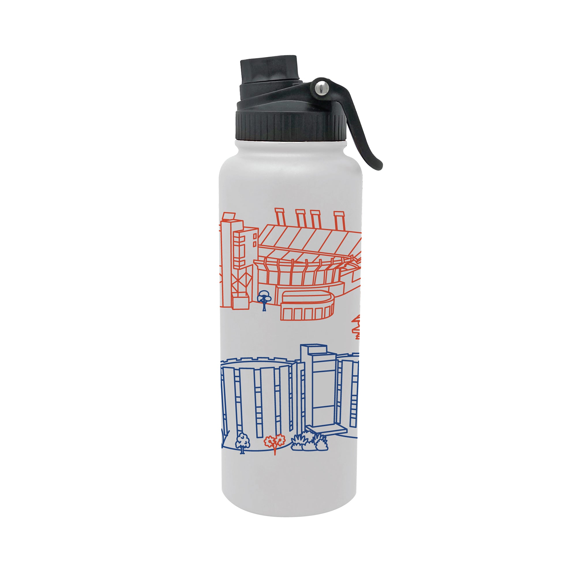 Boise State Broncos 34oz Campus Line Art Aqua Bottle