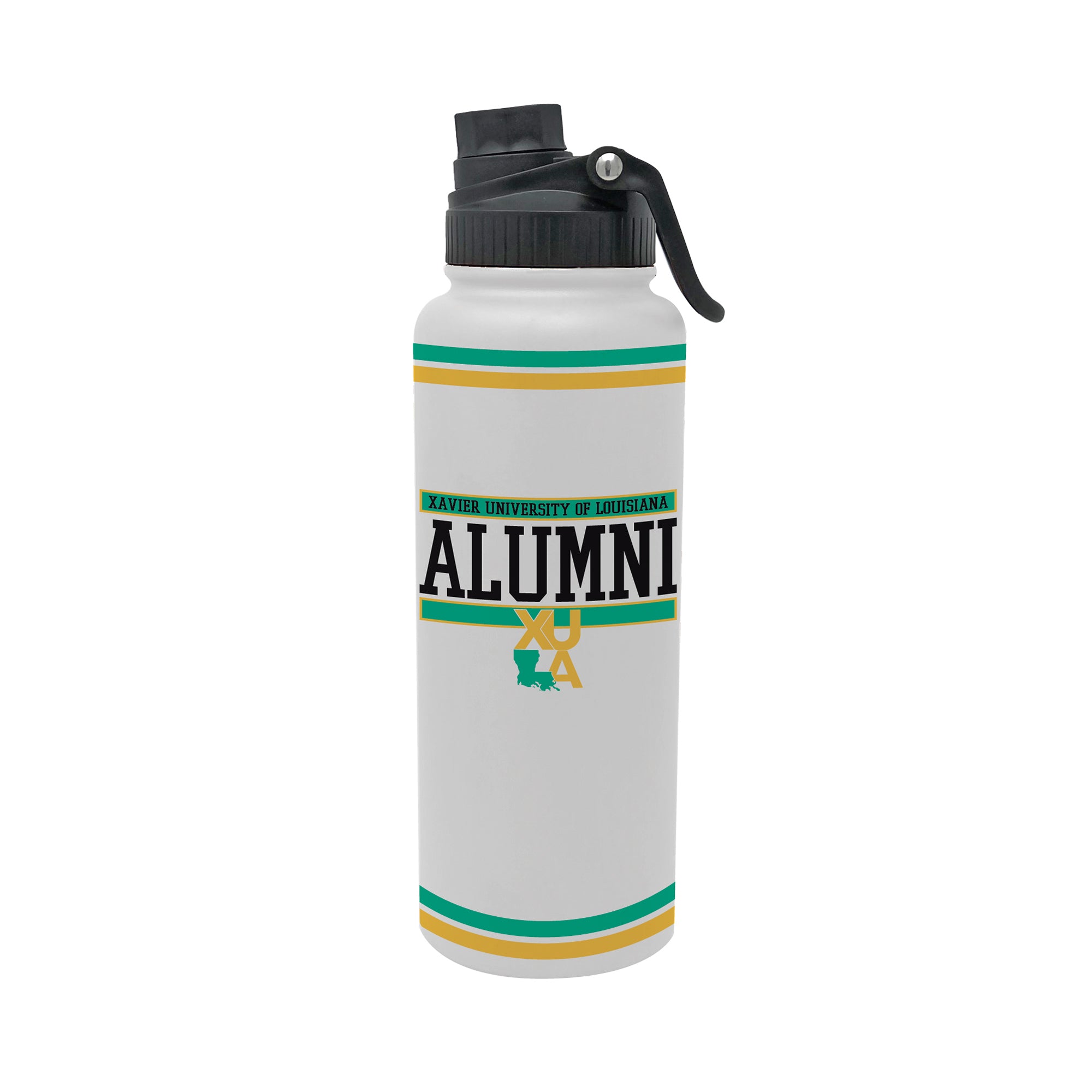 34oz Xavier Louisiana Gold Rush-Nuggets Alumni Aqua Bottle