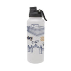 Cal Berkley 34oz Campus Line Art Aqua Bottle