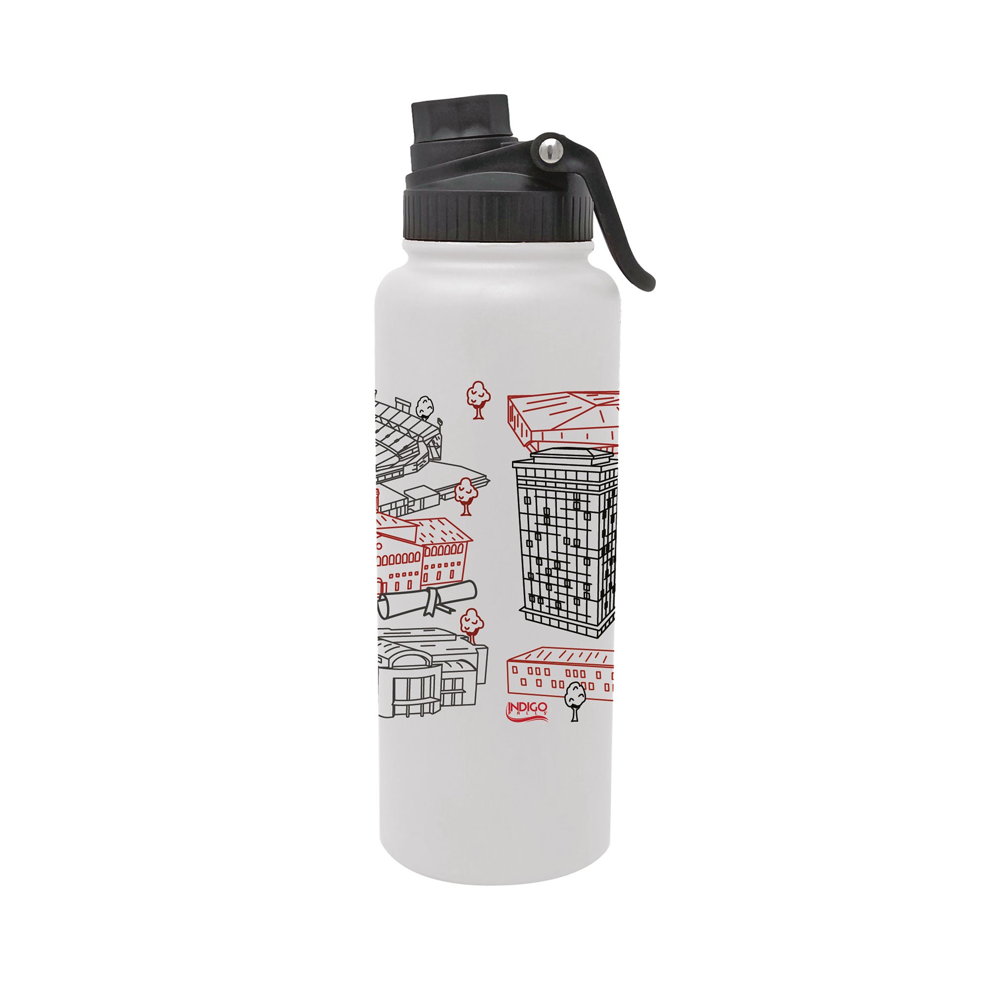 Houston Cougars 34oz Campus Line Art Aqua Bottle