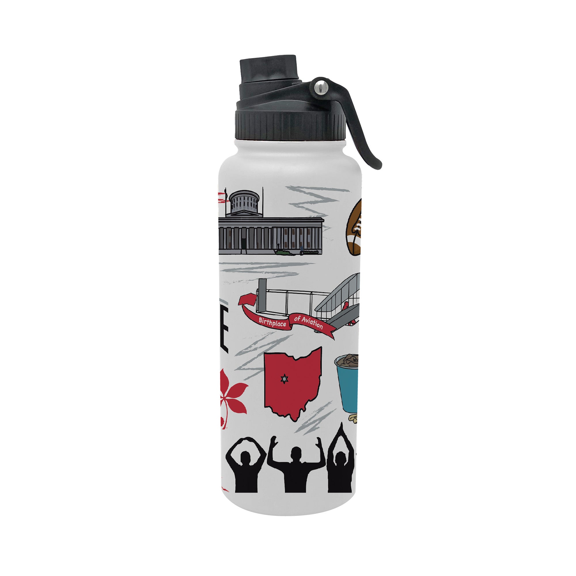 34oz Ohio State Buckeyes Local Aqua Bottle