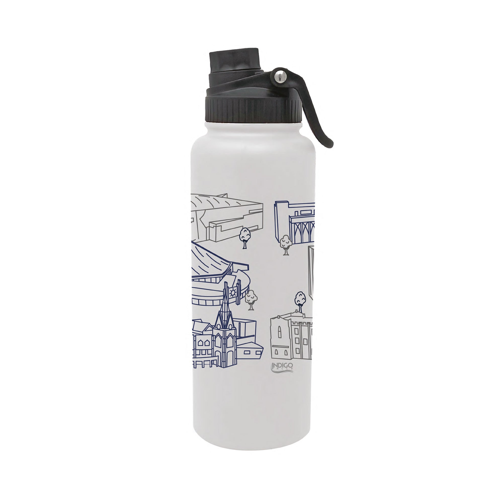 Xavier Musketeers 34oz Campus Line Art Aqua Bottle