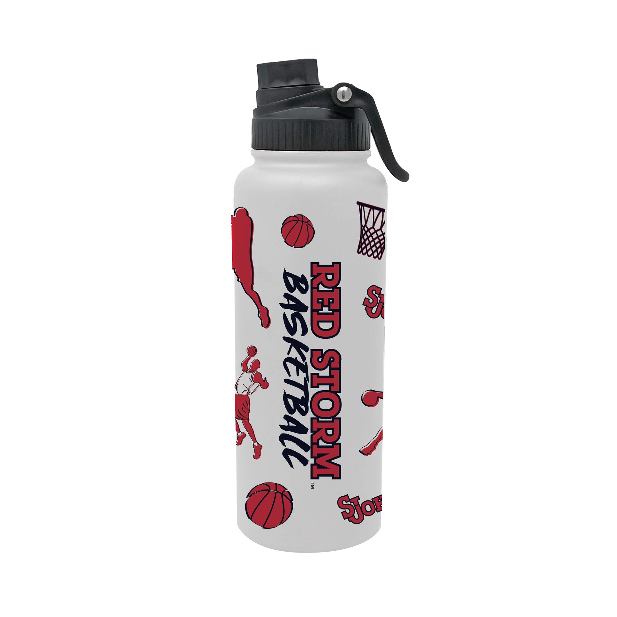34oz St. Johns Basketball Sketch Aqua Bottle