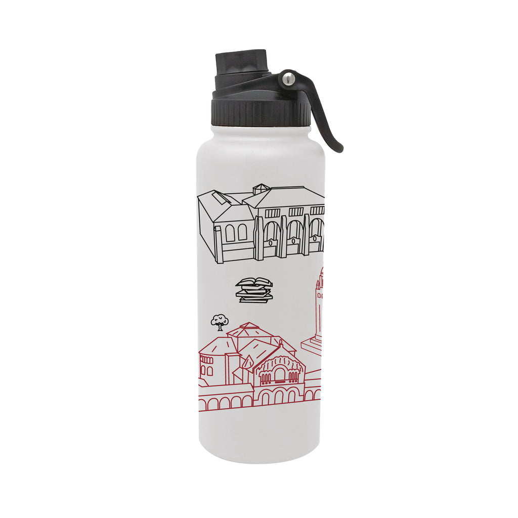 Stanford Cardinal 34oz Campus Line Art Aqua Bottle