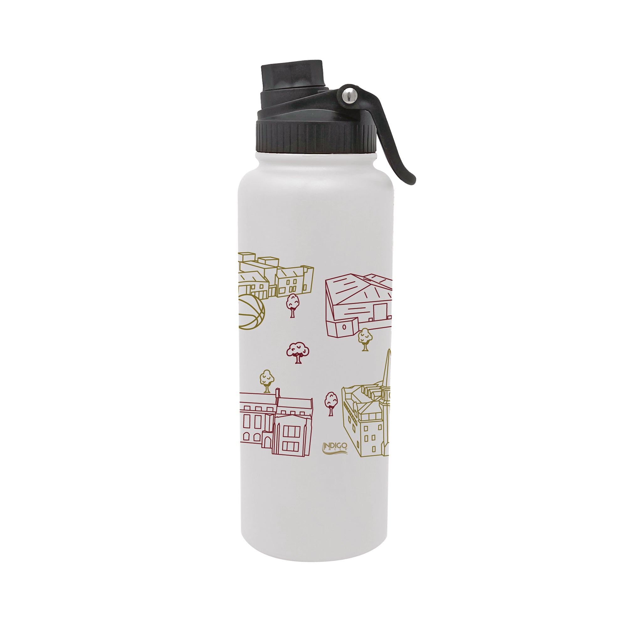 Denver Pioneers 34oz Campus Line Art Aqua Bottle